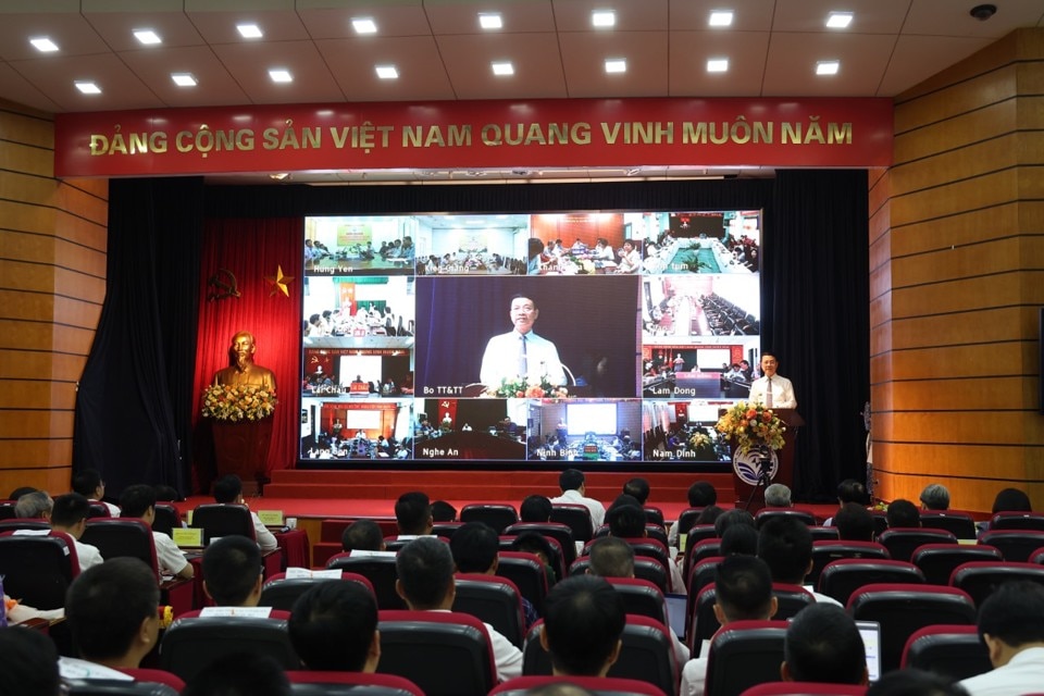 Toàn cảnh Hội nghị sơ kết công tác Thông tin và Truyền thông 6 tháng đầu năm và triển khai nhiệm vụ 6 tháng cuối năm 2024 của Bộ TT-TT