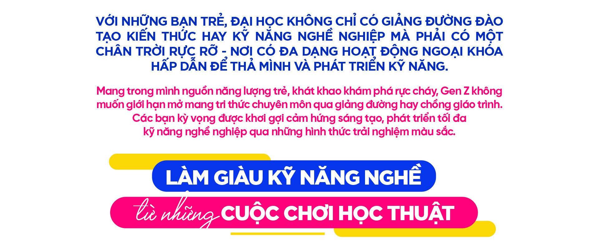 Đại học dành cho Gen Z: Học thuật, ngoại khóa thỏa đam mê - Ảnh 1.