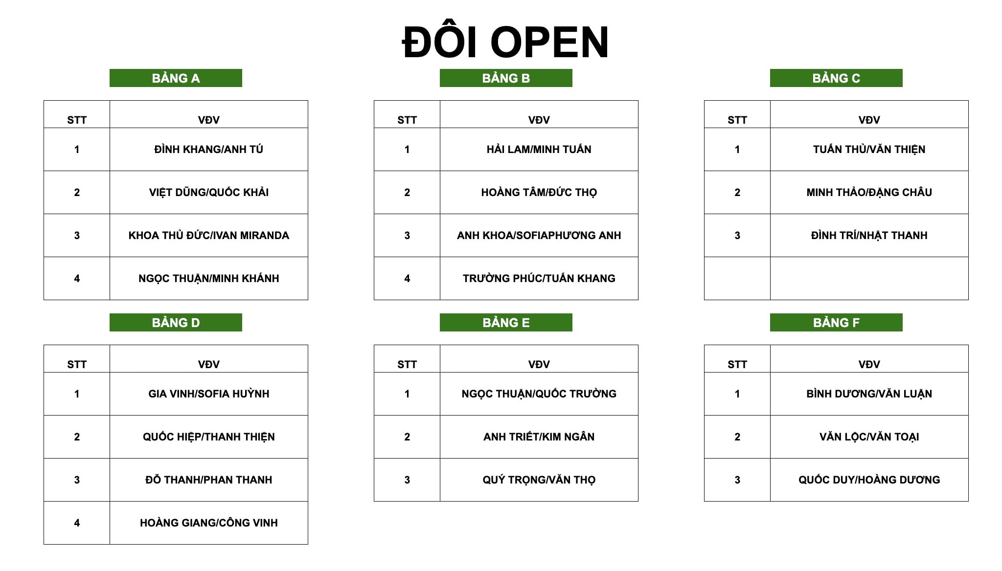 Kết quả bốc thăm chia bảng giải Pickleball Thanh Niên lần I 2024 - Cúp VINFAST- Ảnh 8.