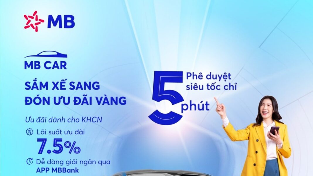 MB cho vay mua ôtô phê duyệt siêu tốc chỉ trong 5 phút