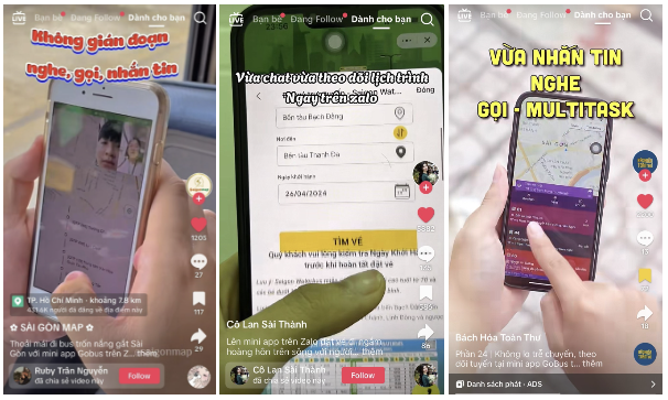 Người dân đánh giá cao tính tiện lợi, tích hợp đa tính năng, đa tiện ích khi mini app GoBus TPHCM được phát triển trên nền tảng Zalo.