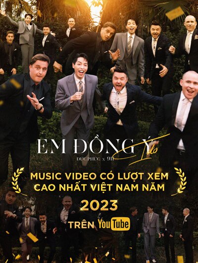 Sản phẩm âm nhạc “Em đồng ý” của Đức Phúc là MV có lượt xem cao nhất Việt Nam trong năm 2023 (Ảnh do nhân vật cung cấp)