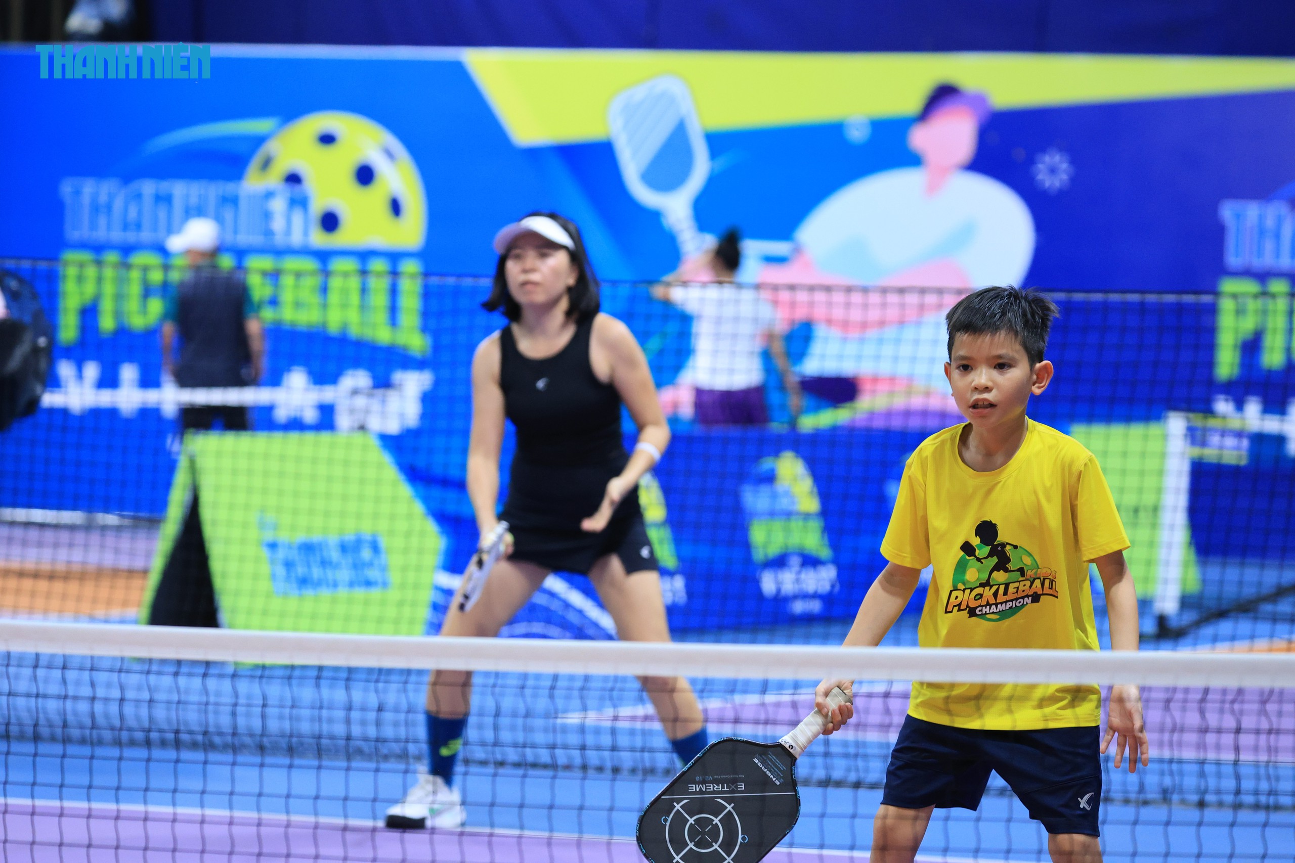 Thích thú với VĐV 'nhỏ nhưng có võ' tại giải Pickleball Thanh Niên - Cúp VINFAST- Ảnh 1.