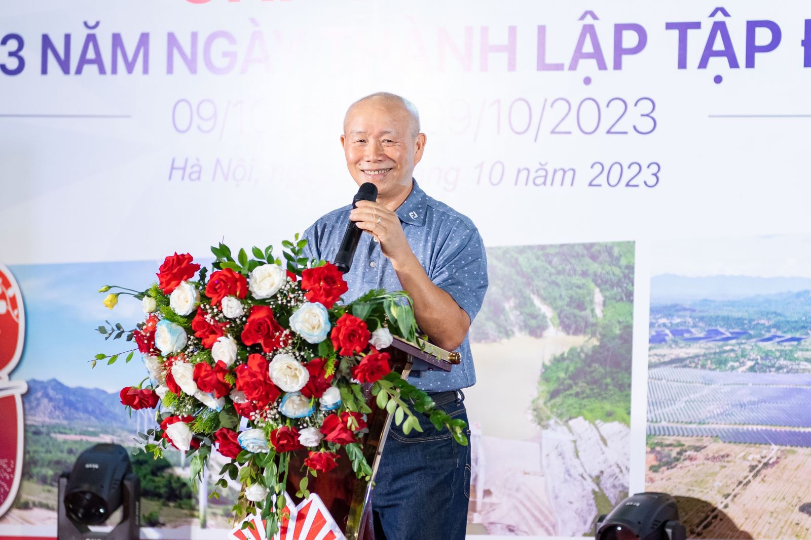 Ông Nguyễn Trọng Thông - chủ tịch Tập đoàn Hà Đô tại một sự kiện năm 2023 - Ảnh: Website doanh nghiệp