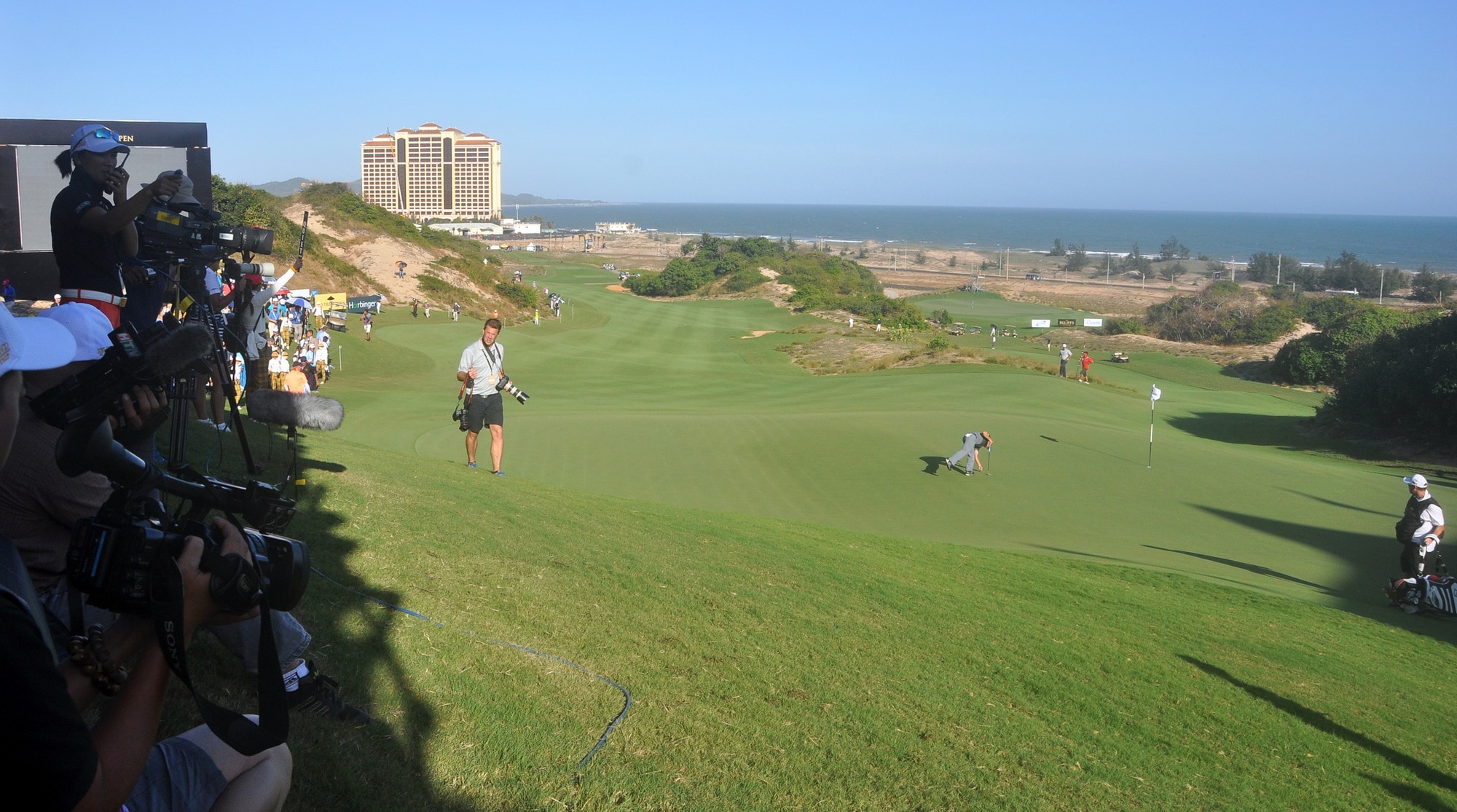 Một góc sân golf Hồ Tràm trong một giải đấu tầm khu vực. Lãnh đạo doanh nghiệp thuộc Vietsovpetro bị phản ánh đi chơi golf trong giờ làm việc tại sân này - Ảnh: ĐÔNG HÀ