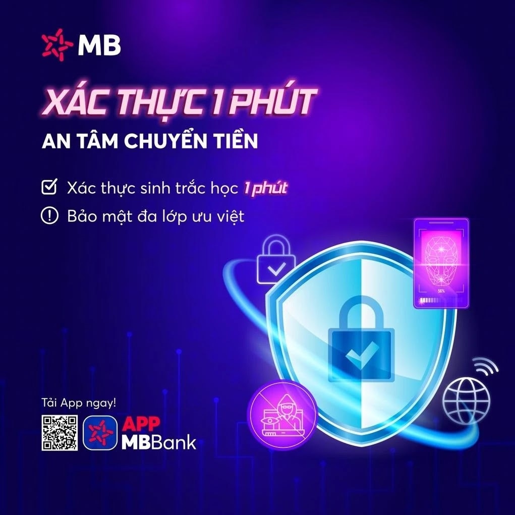 MB nâng tầm bảo mật với xác thực sinh trắc học chỉ trong 1 phút