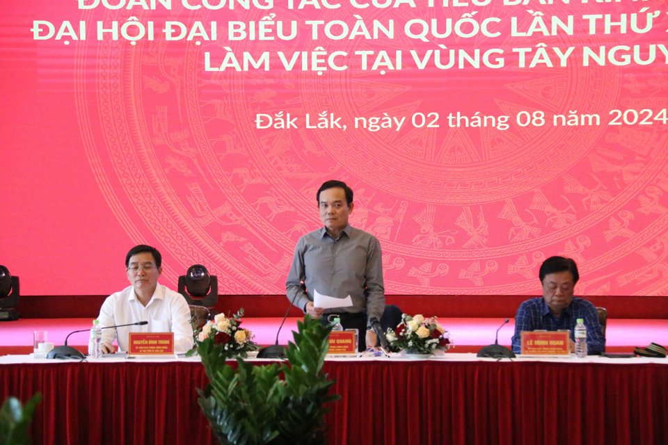 Phó Thủ tướng Chính phủ Trần Lưu Quang Phát biểu kết luận buổi làm việc.