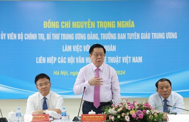 Trưởng Ban Tuyên giáo Trung ương Nguyễn Trọng Nghĩa: Khơi dậy, phát huy mạnh mẽ khát vọng cống hiến, năng lực sáng tạo của văn nghệ sĩ - Ảnh 2.