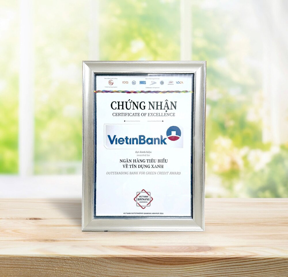 VietinBank – Ngân hàng tiêu biểu về tín dụng xanh 2024. Ảnh: VietinBank