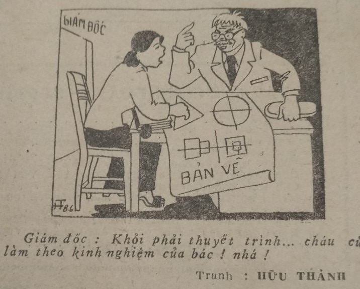 Một bức vẽ của Họa sĩ Trần Hữu Thành đăng trên Báo Lao Động số 9, ra ngày 18.2.1987. Ảnh: Nhân vật cung cấp