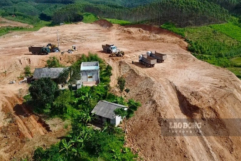 Dự án Cụm công nghiệp Hồ Sơn 1 đang khẩn trương thi công. 