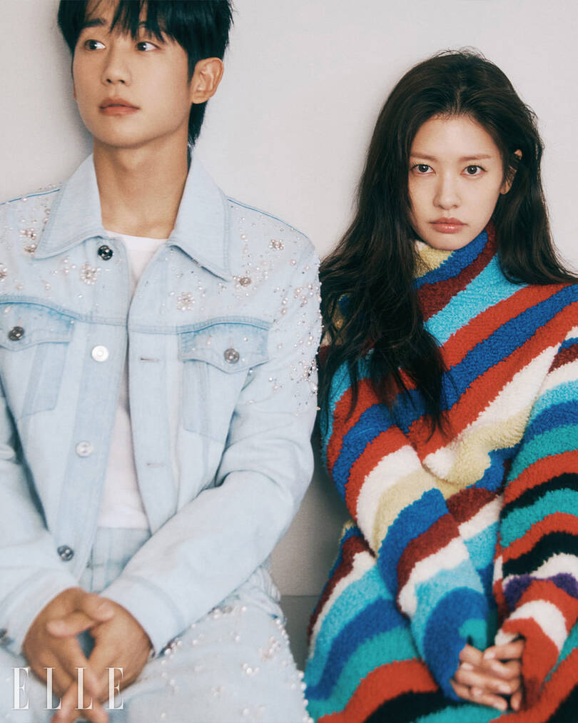 Jung Hae In và Jung So Min đẹp đôi trên tạp chí. Ảnh: Elle