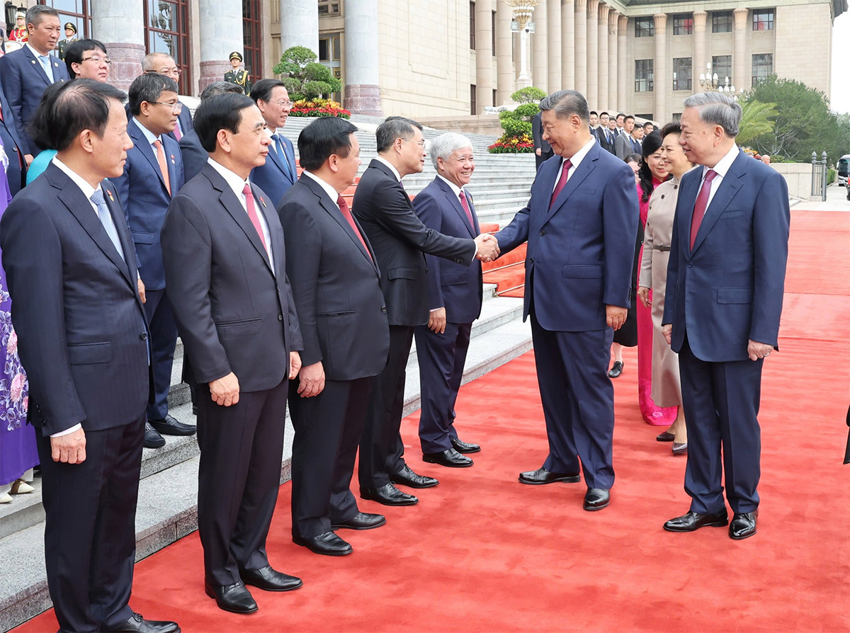 Tổng Bí thư, Chủ tịch Trung Quốc Tập Cận Bình chủ trì Lễ đón chính thức Tổng Bí thư, Chủ tịch nước Tô Lâm -2