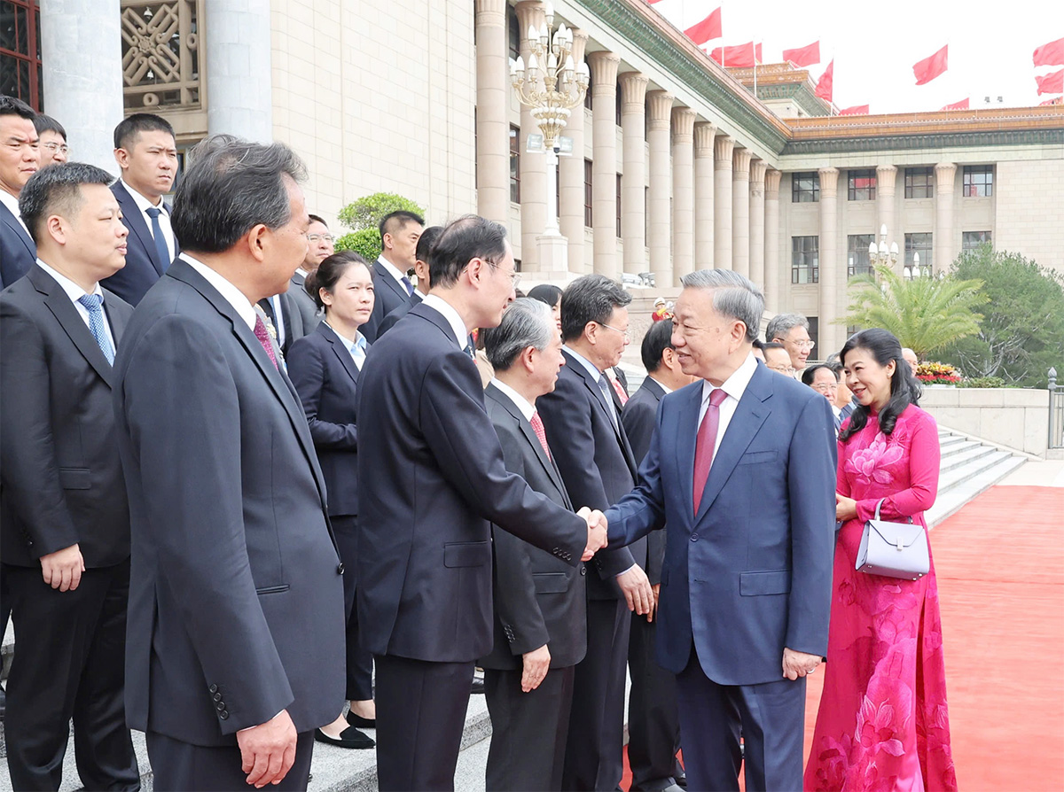 Tổng Bí thư, Chủ tịch Trung Quốc Tập Cận Bình chủ trì Lễ đón chính thức Tổng Bí thư, Chủ tịch nước Tô Lâm -1