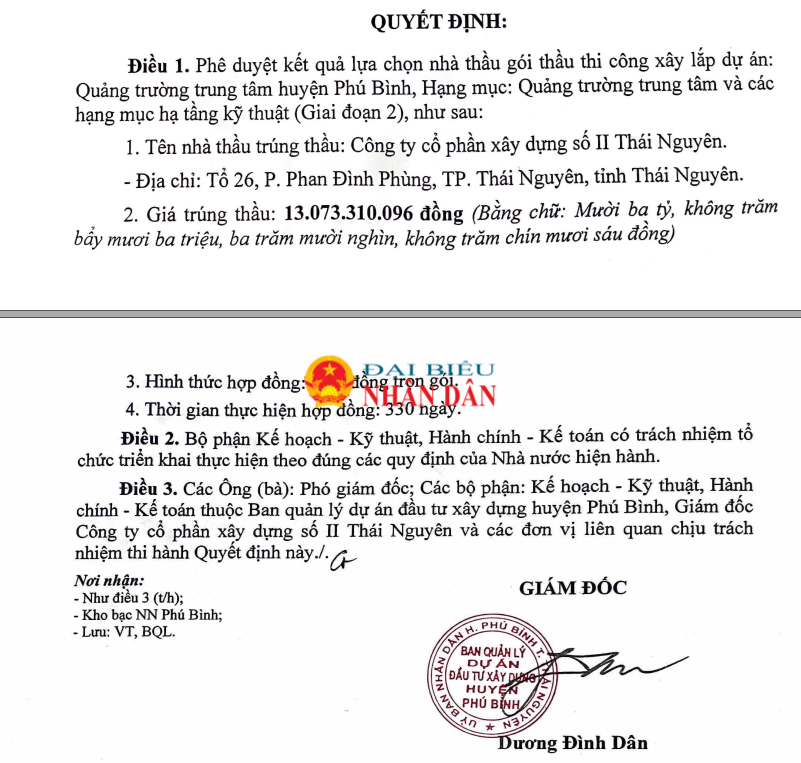 Lộ diện Công ty Cổ phần xây dựng số II Thái Nguyên và liên danh thường xuyên trúng thầu giá sát trên địa bàn tỉnh Thái Nguyên -0