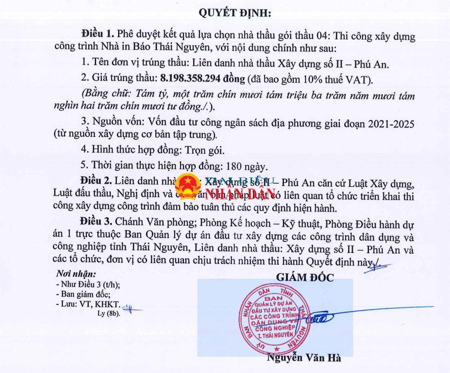 Lộ diện Công ty Cổ phần xây dựng số II Thái Nguyên và liên danh thường xuyên trúng thầu giá sát trên địa bàn tỉnh Thái Nguyên -0