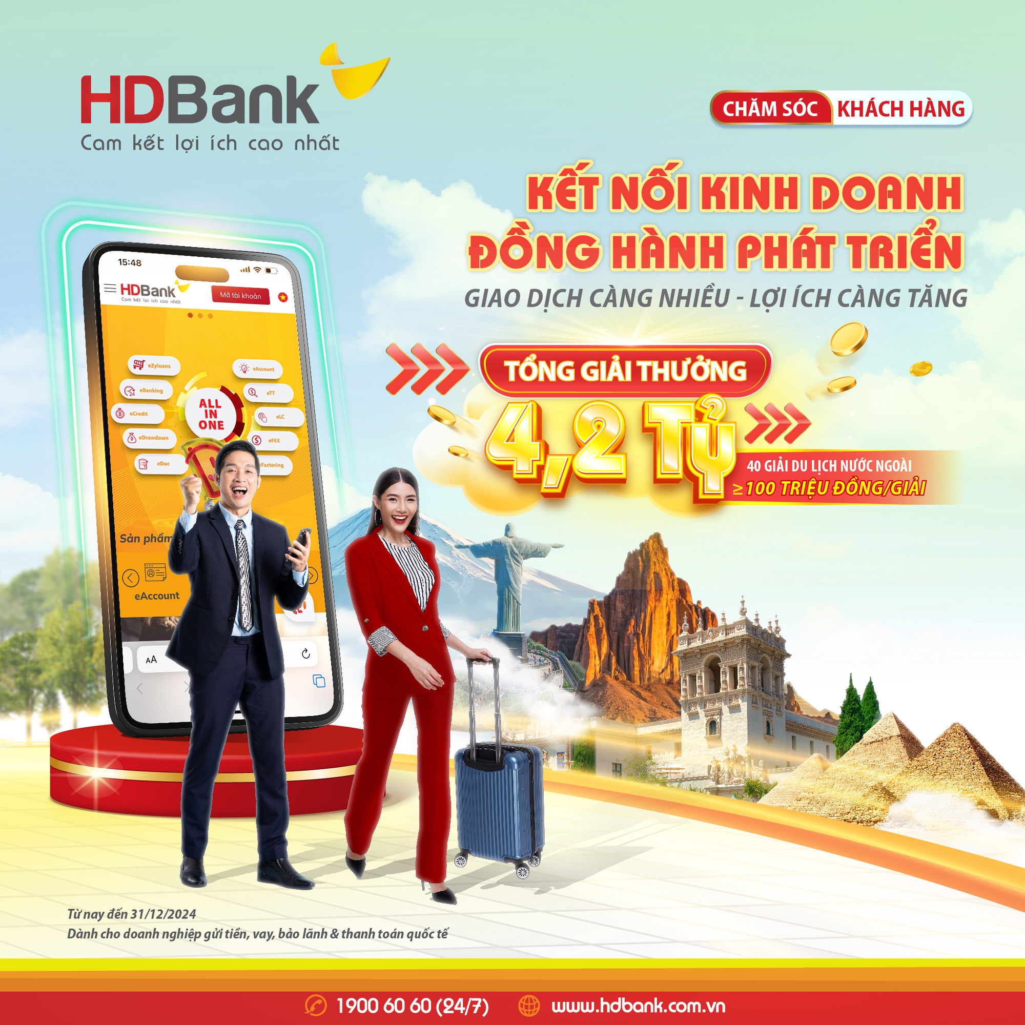 Cơ hội du lịch khám phá thế giới cùng HDBank- Ảnh 2.