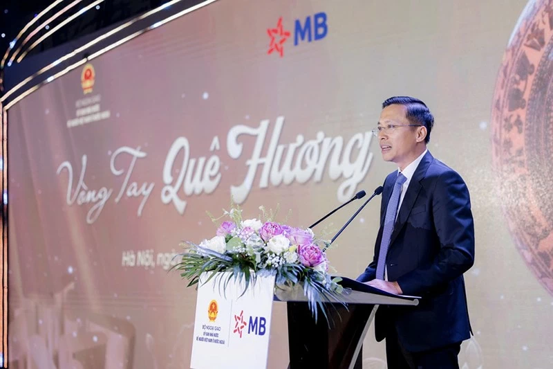 Ông Phạm Như Ánh - Tổng Giám đốc MBBank phát biểu tại sự kiện “Vòng tay quê hương” tối 21/8.