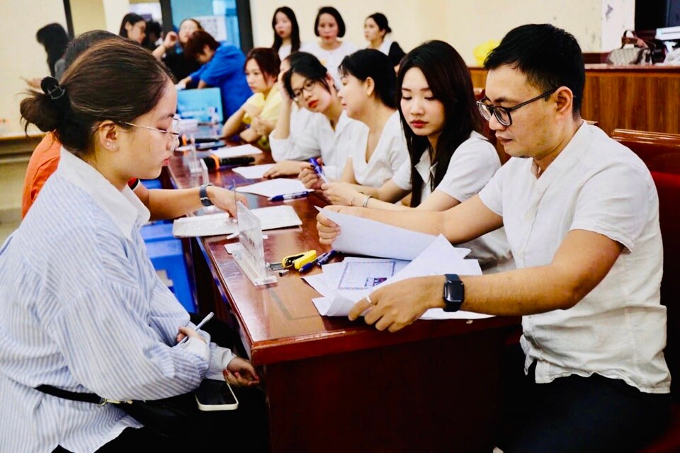 Quy trình nhập học diễn ra thuận lợi.