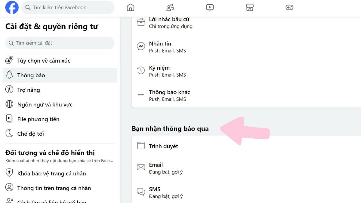 Tắt thông báo Facebook trên máy tính cực nhanh và đơn giản