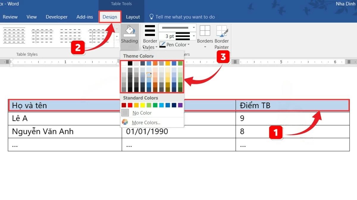 Cách thêm cột trong Word chi tiết cho các phiên bản 2010, 2013, 2016