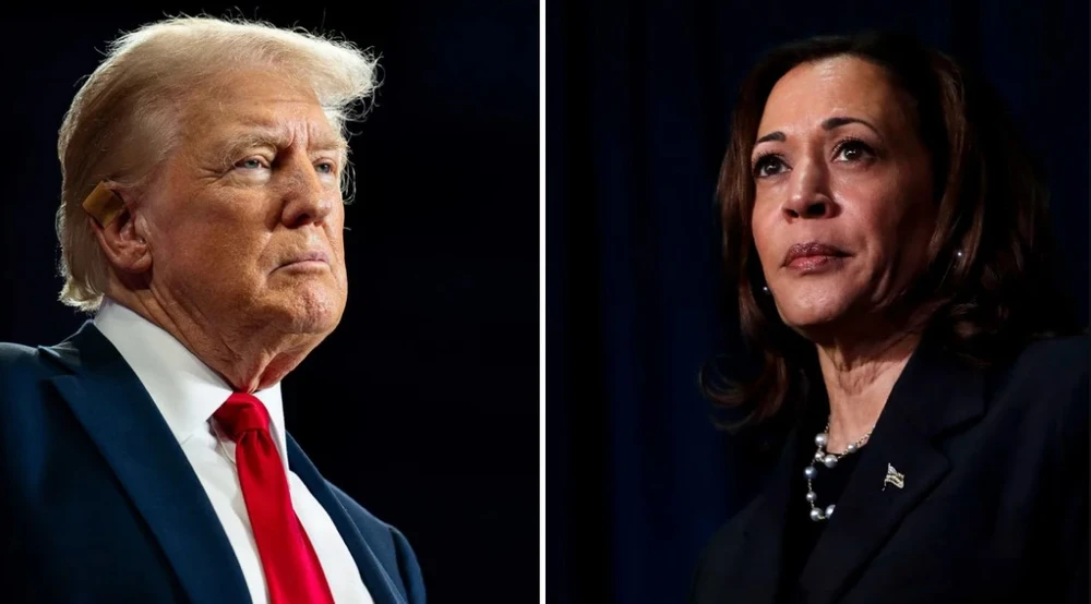 Ông Donald Trump và bà Kamala Harris. Ảnh: GETTY IMAGES