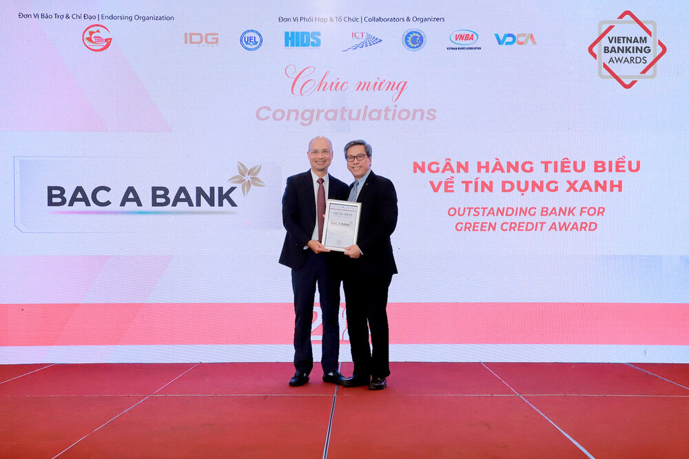 Bac A Bank là Ngân hàng tiêu biểu về Tín dụng Xanh năm 2024. Ảnh: Bac A  Bank