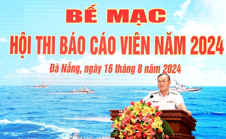 Vùng 3 Hải quân: Bế mạc và trao giải hội thi báo cáo viên năm 2024 ảnh 1