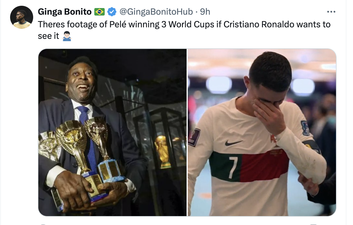 CĐV Brazil ‘dè bỉu’ Cristiano Ronaldo vì… Pele?- Ảnh 2.