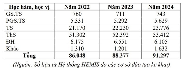 Có 743 Giáo sư đang làm việc trong các cơ sở giáo dục đại học ảnh 1