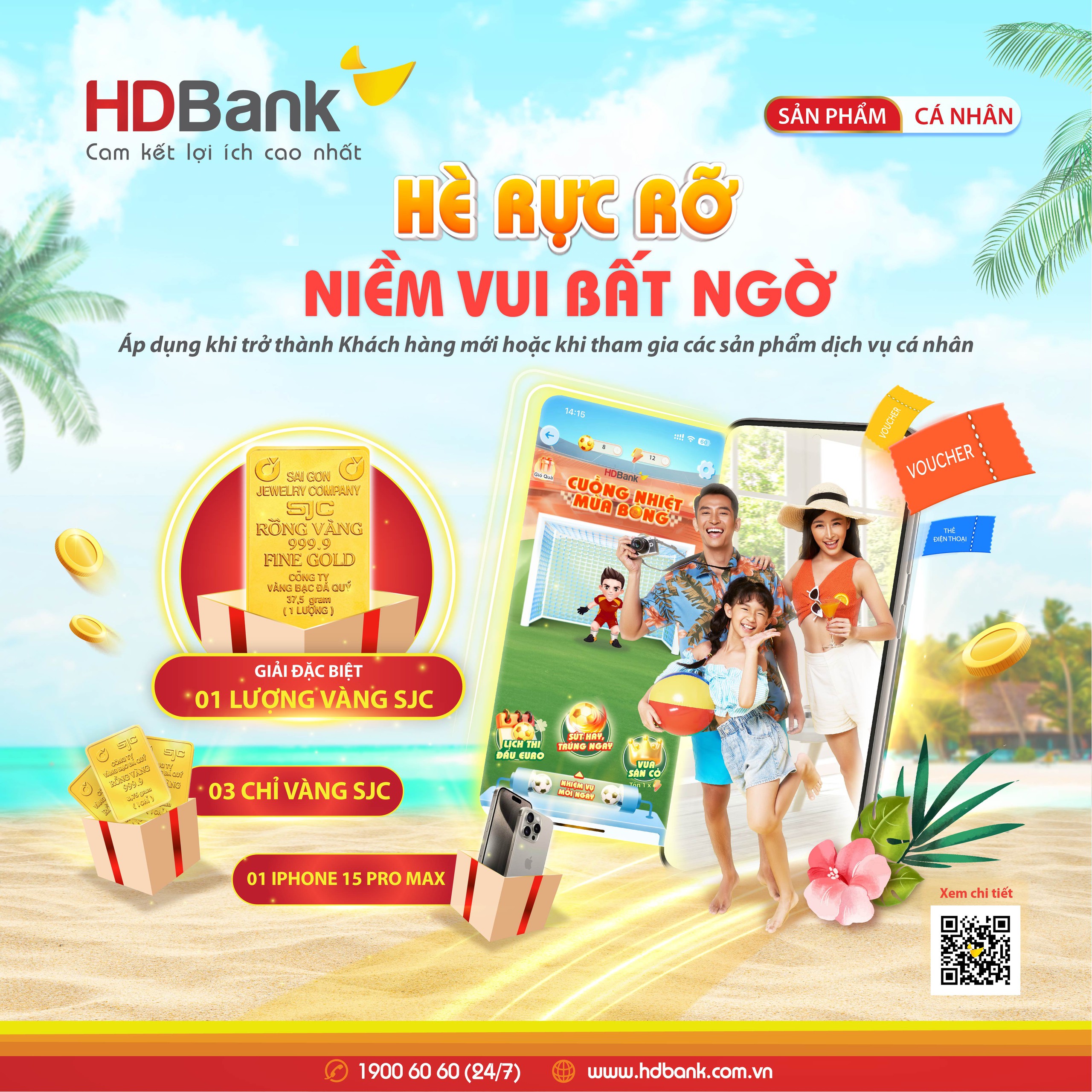 HDBank tặng một lượng vàng SJC cho khách hàng mỗi tháng - Ảnh 1.