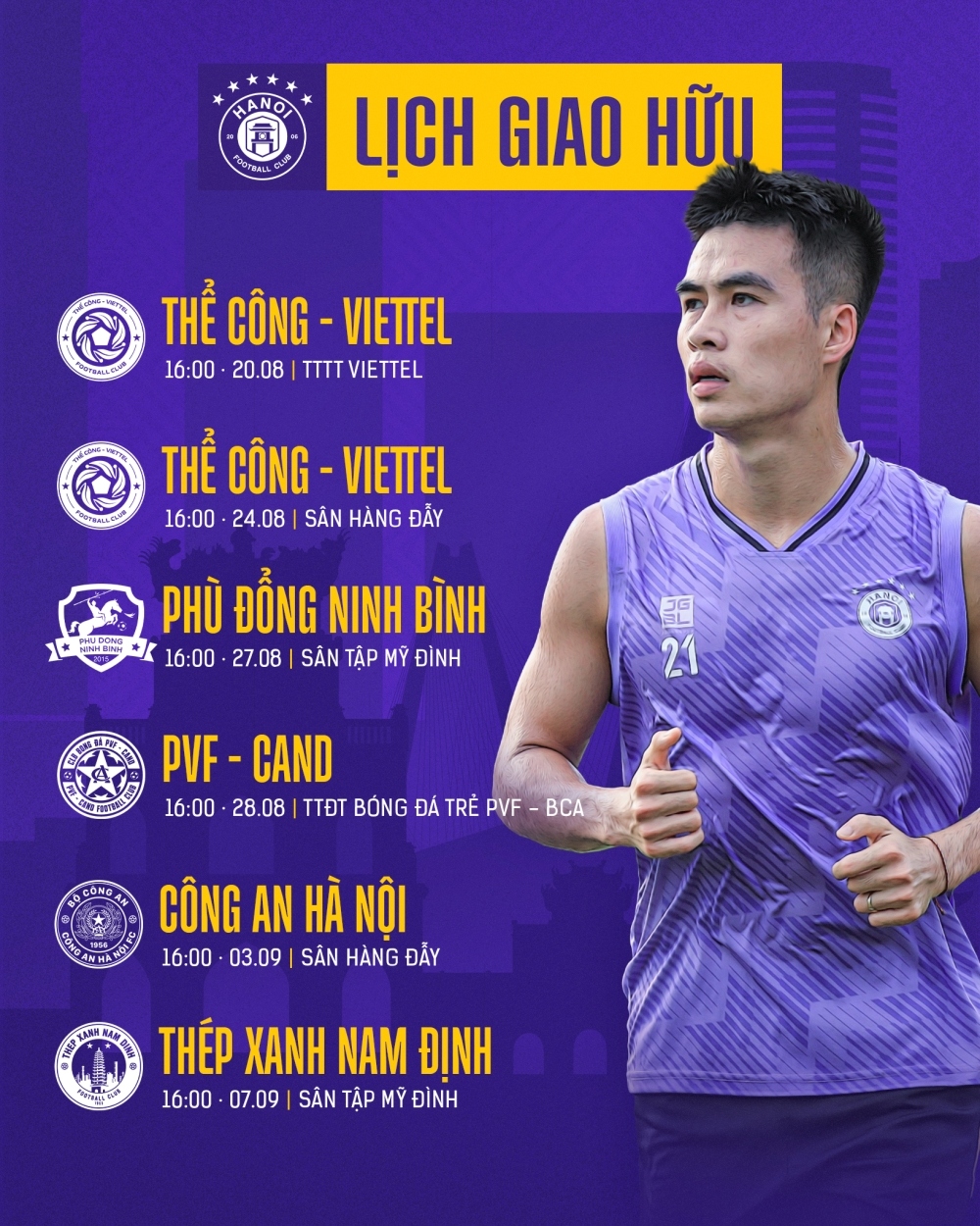 ha noi fc giao huu voi nhieu doi thu manh truoc v-league 2024 2025 hinh anh 1