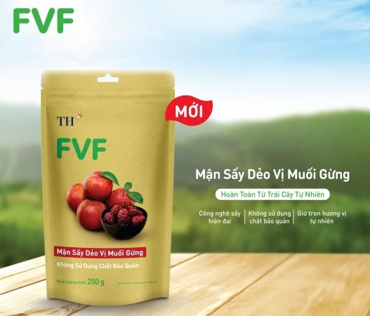 Sản phẩm mới Mận sấy dẻo vị muối gừng FVF hoàn toàn từ trái cây tự nhiên là biểu tượng cho sự kết hợp hoàn hảo giữa tinh hoa từ thiên nhiên và công nghệ hiện đại.