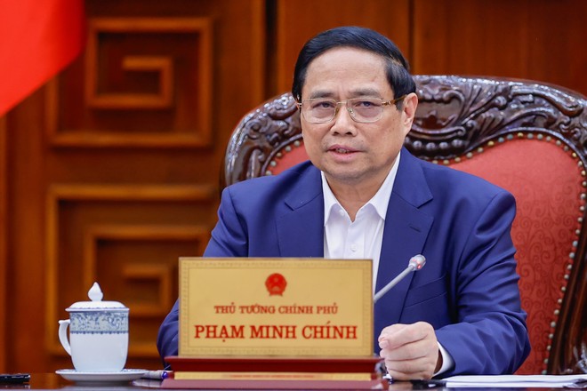 Thủ tướng Phạm Minh Chính tại buổi làm việc