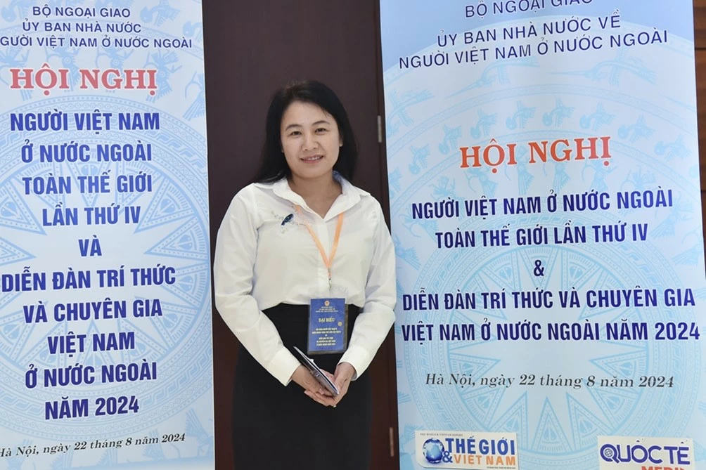 Bà Nguyễn Thị Sâm - Phó Giám đốc Sở Ngoại vụ tỉnh Vĩnh Phúc - tại Hội nghị.