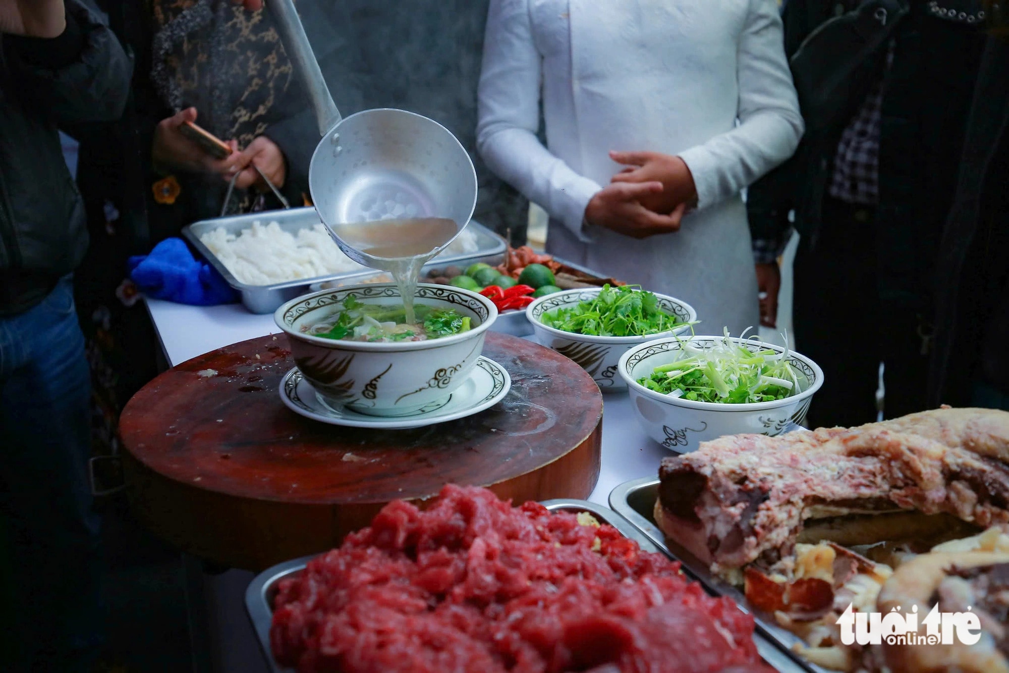 Phở ở làng Vân Cù (Nam Định) - Ảnh: NAM TRẦN