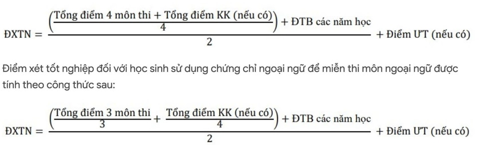 Thay đổi công thức tính điểm xét tốt nghiệp THPT từ năm 2025 - Ảnh 1