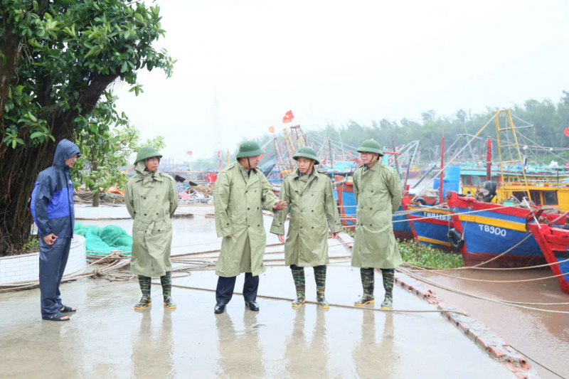 Lãnh đạo tỉnh Thái Bình kiểm tra công tác ứng phó với bão số 3 tại Tiền Hải, Thái Thụy -0