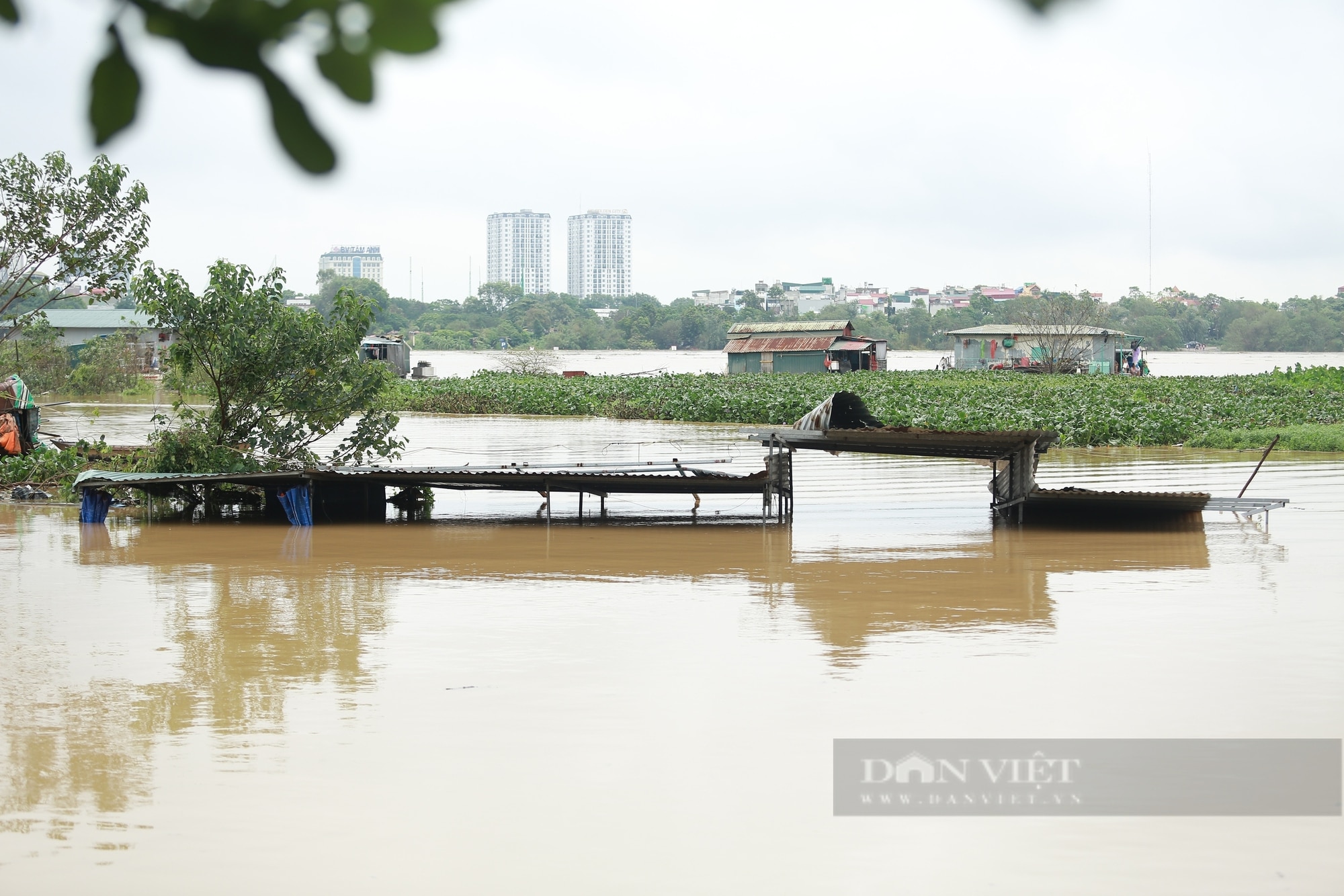 Nước sông Hồng dâng cao, bến tàu du lịch sông Hồng ngập sâu - Ảnh 3.