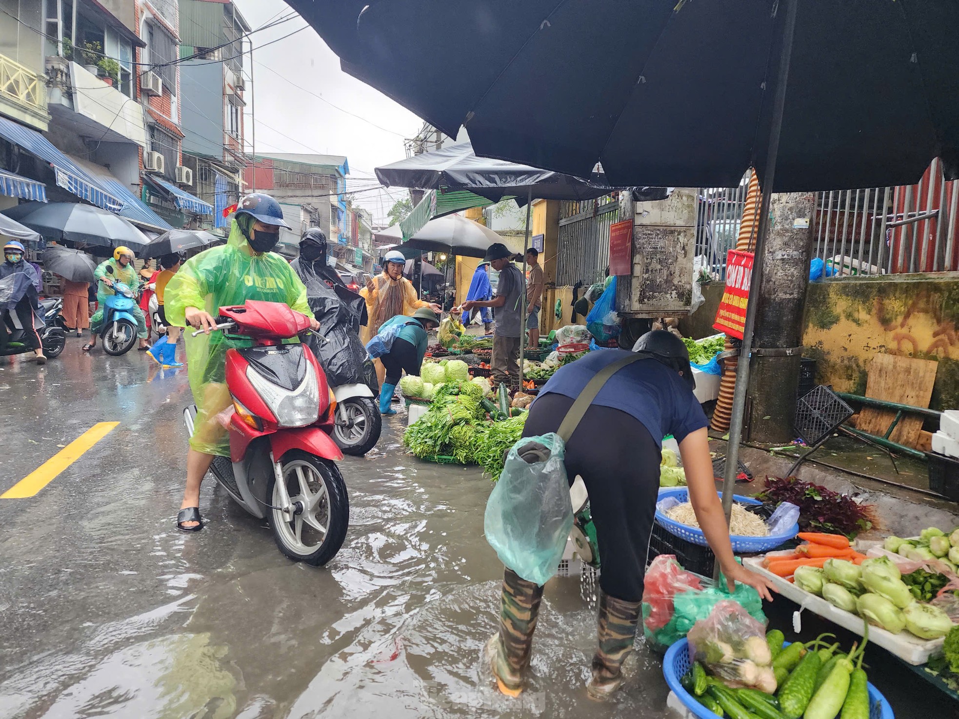 Hà Nội: Mất điện, ngập sâu, hàng trăm dân ngoài đê di tản ảnh 11