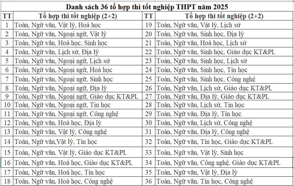 Nhiều thay đổi về tổ hợp môn tuyển sinh ĐH năm 2025- Ảnh 2.