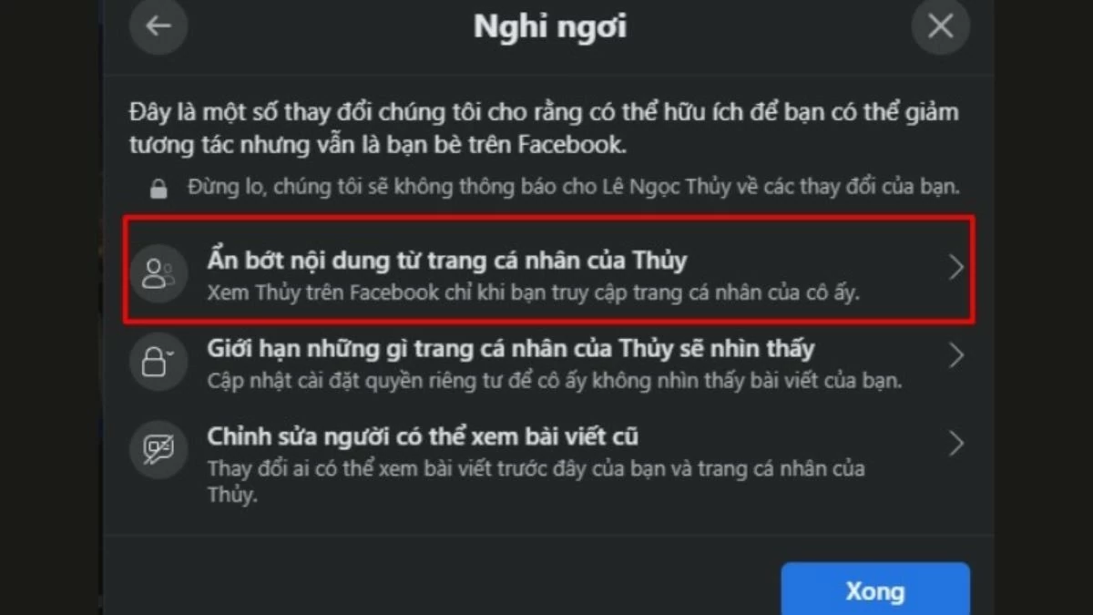 Giảm tương tác Facebook với bạn bè mà không cần block đơn giản