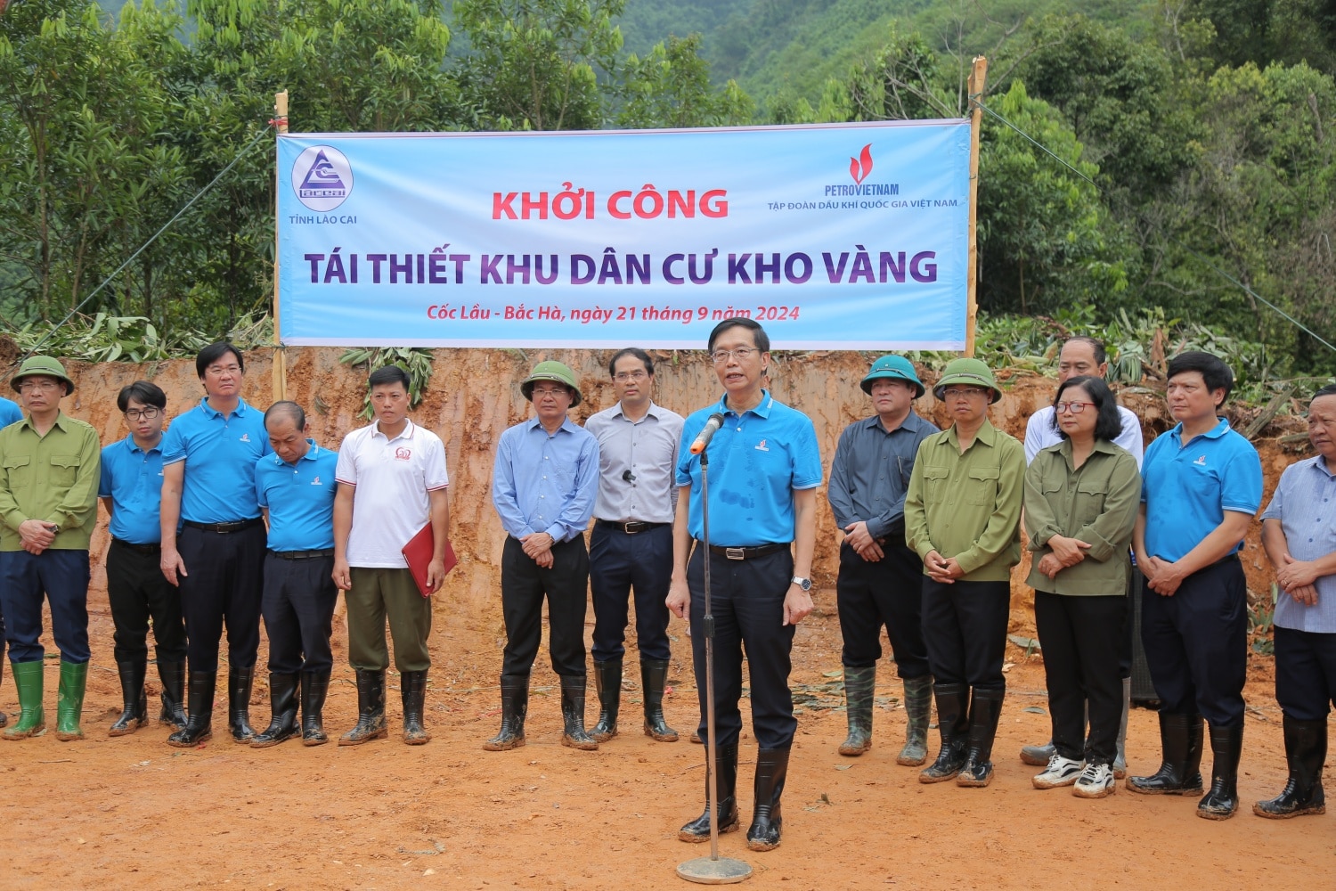 Petrovietnam khởi công tái thiết toàn bộ khu dân cư thôn Kho Vàng (xã Cốc Lầu, huyện Bắc Hà, tỉnh Lào Cai)