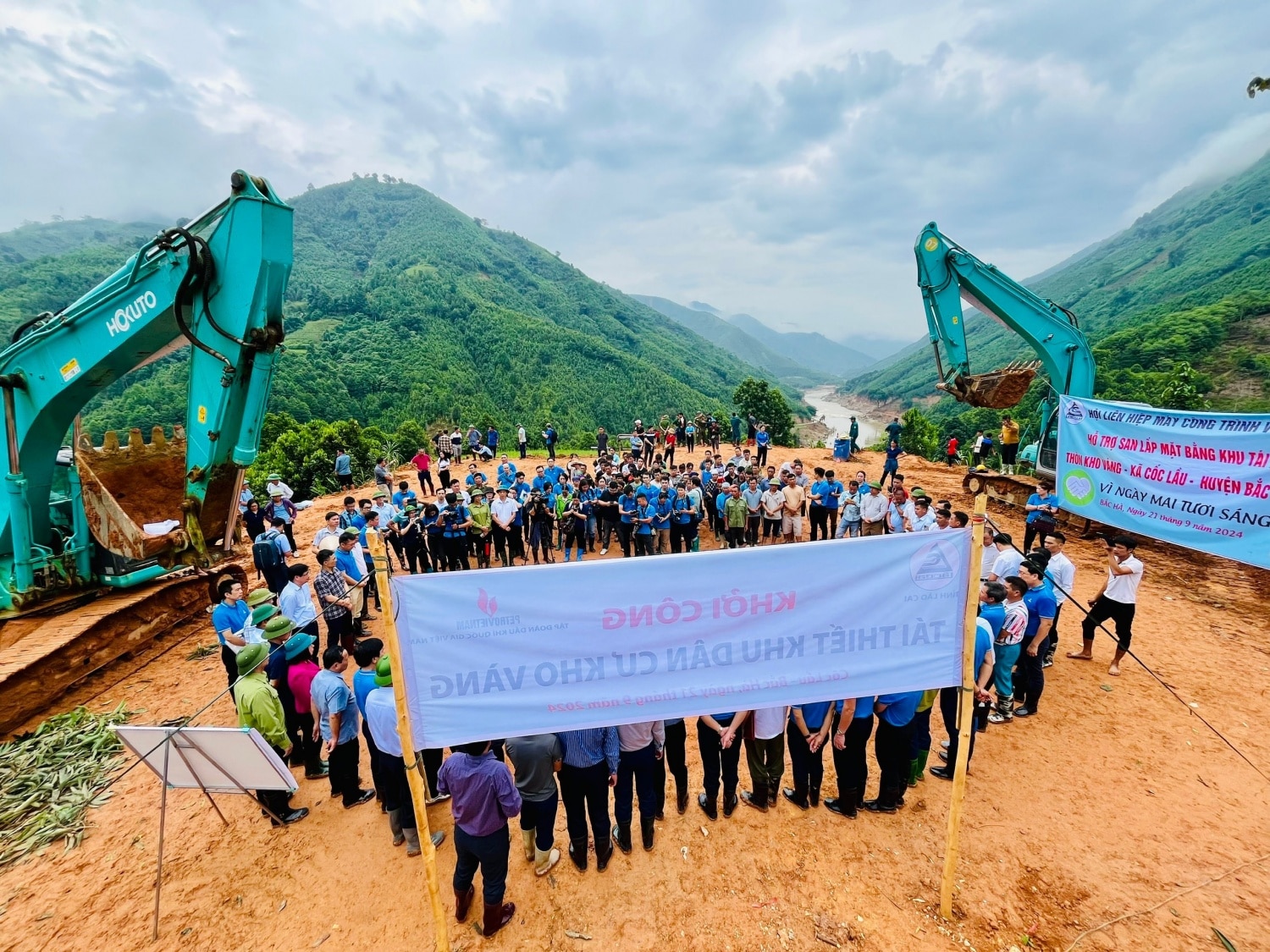 Petrovietnam khởi công tái thiết toàn bộ khu dân cư thôn Kho Vàng (xã Cốc Lầu, huyện Bắc Hà, tỉnh Lào Cai)