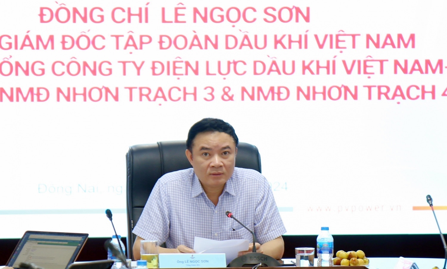 Tổng giám đốc Petrovietnam Lê Ngọc Sơn làm việc tại Dự án NMĐ Nhơn Trạch 3 và Nhơn Trạch 4