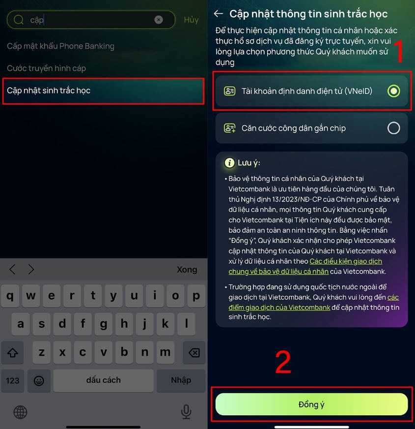 cap nhat sinh trac hoc ngan hang de dang qua vneid khong can nfc hinh 2