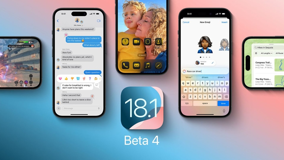 Apple phát hành iOS 18.1 beta 4