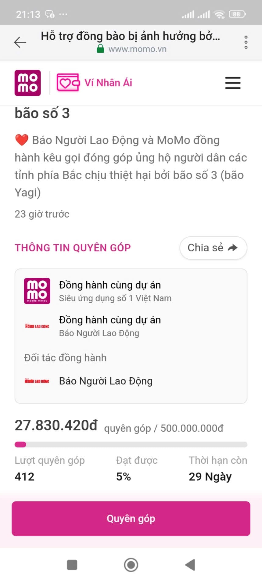 Báo Người Lao Động và MoMo kêu gọi ủng hộ đồng bào bị thiệt hại bởi bão số 3- Ảnh 2.