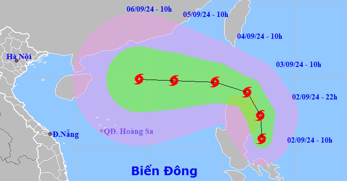 Bão Yagi đang hướng vào Biển Đông, khả năng đạt cường độ rất mạnh