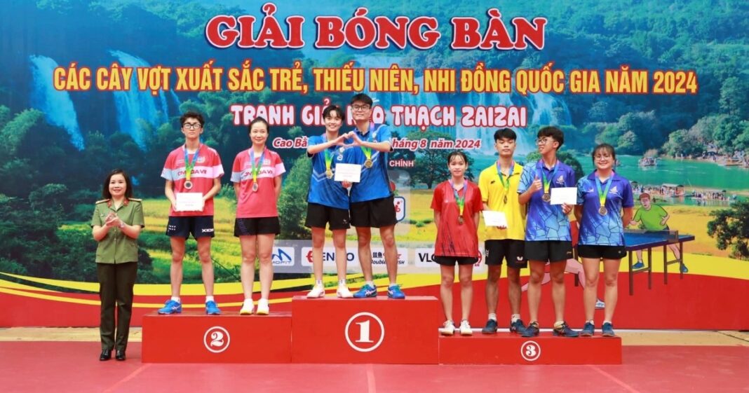 Bóng bàn CAND - T&T về nhất toàn đoàn với 14 HCV ở giải trẻ toàn quốc